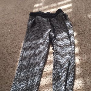 Black and white joggers